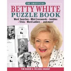Betty White Puzzle Book - Word Searches - Crosswords - 192 pages‎